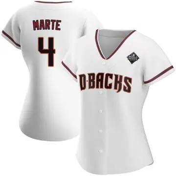 Ketel Marte Women's Arizona Diamondbacks Authentic Home 2023 World Series Jersey - White