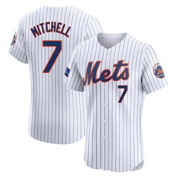 Kevin Mitchell Men's New York Mets Elite Home Patch Jersey - White