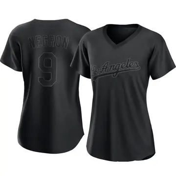 Kristopher Negron Women's Los Angeles Dodgers Replica Pitch Fashion Jersey - Black