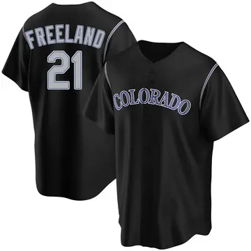 Kyle Freeland Men's Colorado Rockies Replica Alternate Jersey - Black