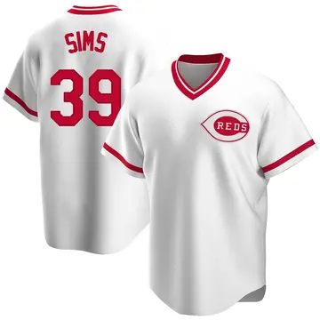 Lucas Sims Youth Cincinnati Reds Replica Home Cooperstown Collection Jersey - White