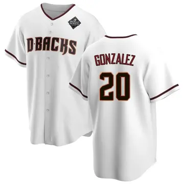 Luis Gonzalez Men's Arizona Diamondbacks Replica Home 2023 World Series Jersey - White