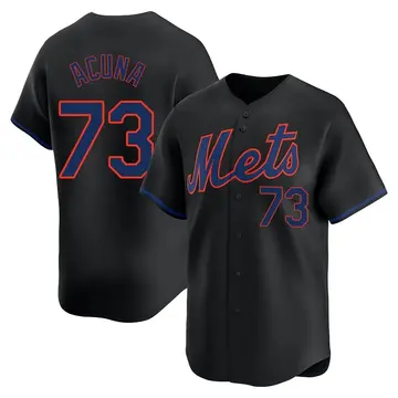Luisangel Acuna Men's New York Mets Limited Alternate Jersey - Black