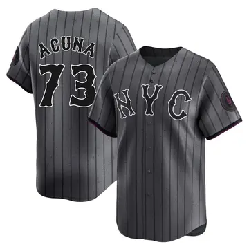 Luisangel Acuna Men's New York Mets Limited Graphite 2024 City Connect Jersey