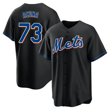 Luisangel Acuna Men's New York Mets Replica 2022 Alternate Jersey - Black