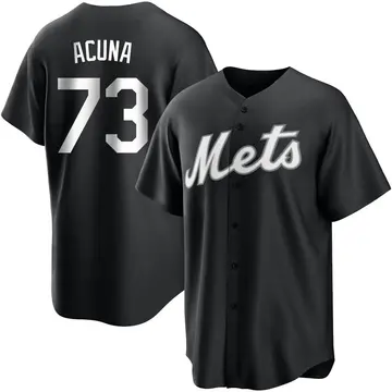 Luisangel Acuna Men's New York Mets Replica Jersey - Black/White