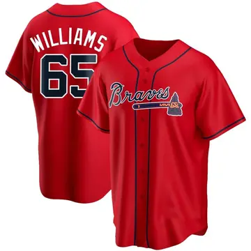 Luke Williams Youth Atlanta Braves Replica Alternate Jersey - Red