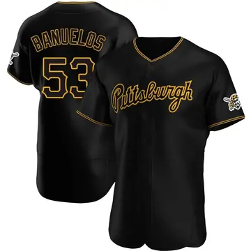 Manny Banuelos Men's Pittsburgh Pirates Authentic Alternate Team Jersey - Black