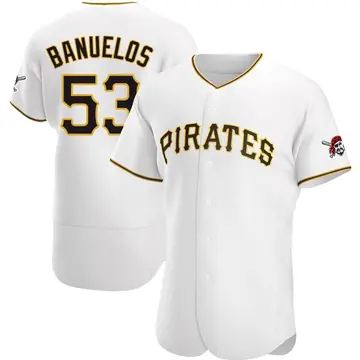 Manny Banuelos Men's Pittsburgh Pirates Authentic Home Jersey - White