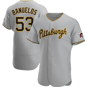 Manny Banuelos Men's Pittsburgh Pirates Authentic Road Jersey - Gray