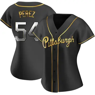 Martin Perez Women's Pittsburgh Pirates Replica Alternate Jersey - Black Golden