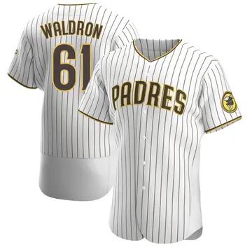 Matt Waldron Men's San Diego Padres Authentic Home Jersey - White/Brown
