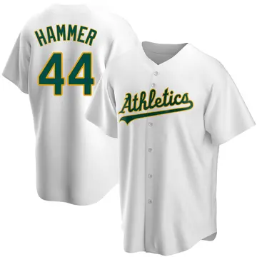 Mc Hammer Youth Oakland Athletics Replica Home Jersey - White
