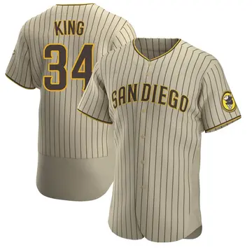 Michael King Men's San Diego Padres Authentic Alternate Jersey - Tan/Brown