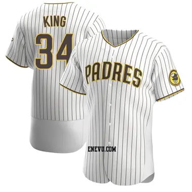 Michael King Men's San Diego Padres Authentic Home Jersey - White/Brown