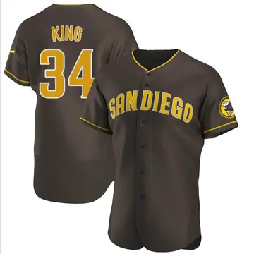 Michael King Men's San Diego Padres Authentic Road Jersey - Brown
