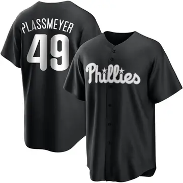 Michael Plassmeyer Men's Philadelphia Phillies Replica Jersey - Black/White