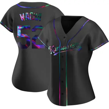 Michael Wacha Women's Kansas City Royals Replica Alternate Jersey - Black Holographic