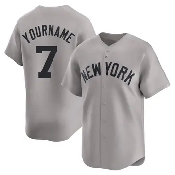 Mickey Mantle Men's New York Yankees Limited Away Jersey - Gray