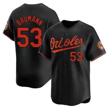 Mike Baumann Men's Baltimore Orioles Limited Alternate Jersey - Black