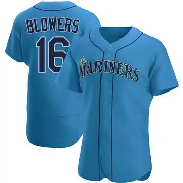 Mike Blowers Men's Seattle Mariners Authentic Alternate Jersey - Royal