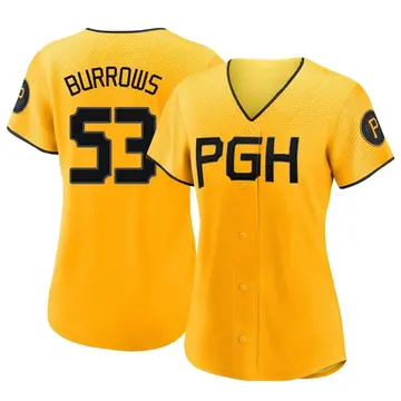 Mike Burrows Women's Pittsburgh Pirates Authentic 2023 City Connect Jersey - Gold