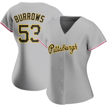 Mike Burrows Women's Pittsburgh Pirates Authentic Road Jersey - Gray