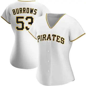 Mike Burrows Women's Pittsburgh Pirates Replica Home Jersey - White