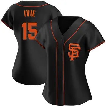 Mike Ivie Women's San Francisco Giants Replica Alternate Jersey - Black