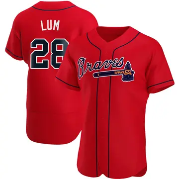 Mike Lum Men's Atlanta Braves Authentic Alternate Jersey - Red