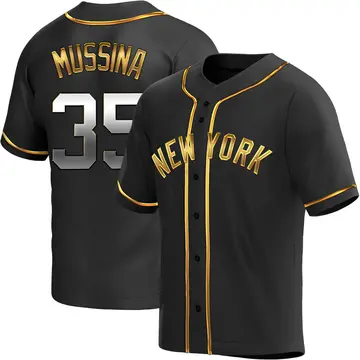 Mike Mussina Youth New York Yankees Replica Alternate Jersey - Black Golden