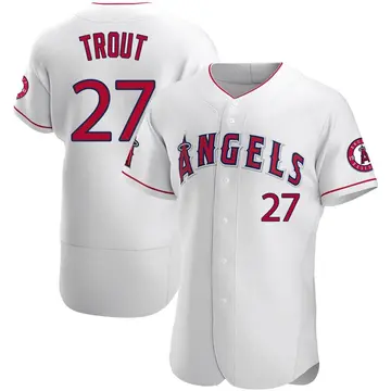 Mike Trout Men's Los Angeles Angels Authentic Jersey - White