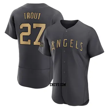Mike Trout Men's Los Angeles Angels Game Authentic 2022 All-Star Jersey - Charcoal