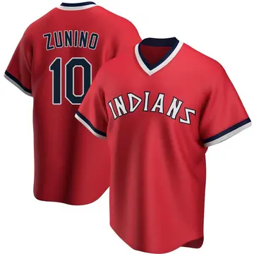 Mike Zunino Men's Cleveland Guardians Replica Road Cooperstown Collection Jersey - Red