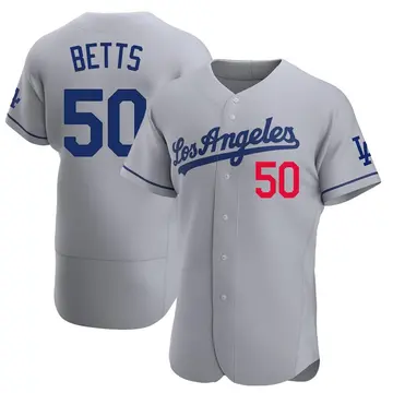 Mookie Betts Men's Los Angeles Dodgers Authentic Away Jersey - Gray