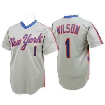 Mookie Wilson Men's New York Mets Authentic Throwback Jersey - Grey