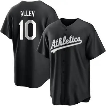 Nick Allen Men's Oakland Athletics Replica Jersey - Black/White