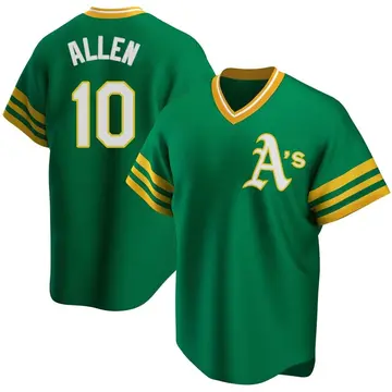 Nick Allen Men's Oakland Athletics Replica R Kelly Road Cooperstown Collection Jersey - Green