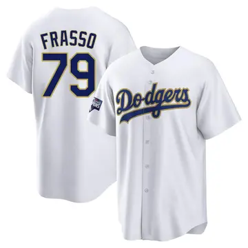 Nick Frasso Youth Los Angeles Dodgers Replica 2021 Gold Program Player Jersey - White/Gold