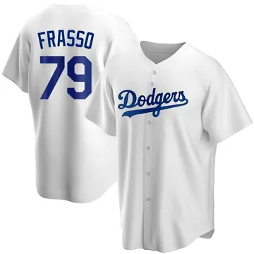 Nick Frasso Youth Los Angeles Dodgers Replica Home Jersey - White