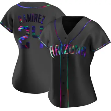 Noe Ramirez Women's Arizona Diamondbacks Replica Alternate Jersey - Black Holographic