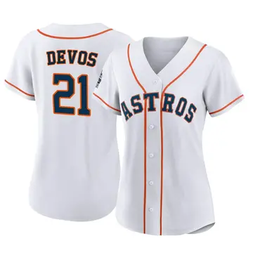 Nolan Devos Women's Houston Astros Authentic 2022 World Series Home Jersey - White