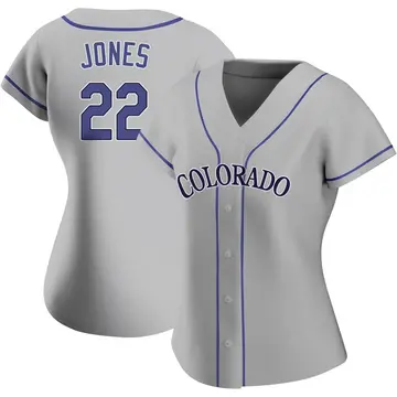 Nolan Jones Women's Colorado Rockies Authentic Road Jersey - Gray