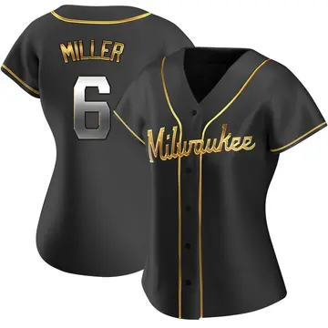 Owen Miller Women's Milwaukee Brewers Replica Alternate Jersey - Black Golden
