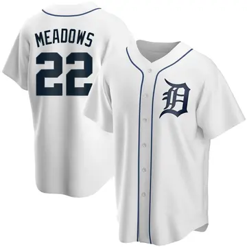 Parker Meadows Men's Detroit Tigers Replica Home Jersey - White