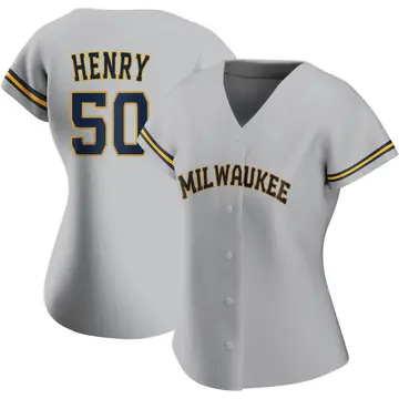 Payton Henry Women's Milwaukee Brewers Authentic Road Jersey - Gray