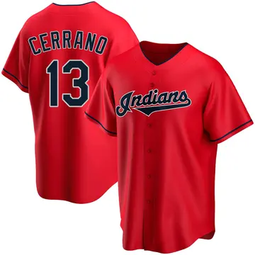 Pedro Cerrano Men's Cleveland Guardians Replica Alternate Jersey - Red