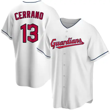 Pedro Cerrano Men's Cleveland Guardians Replica Home Jersey - White