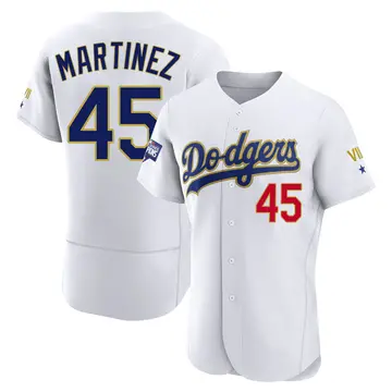 Pedro Martinez Men's Los Angeles Dodgers Authentic 2021 Gold Program Player Jersey - White/Gold