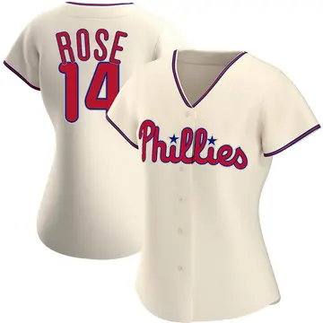 Pete Rose Women's Philadelphia Phillies Authentic Alternate Jersey - Cream